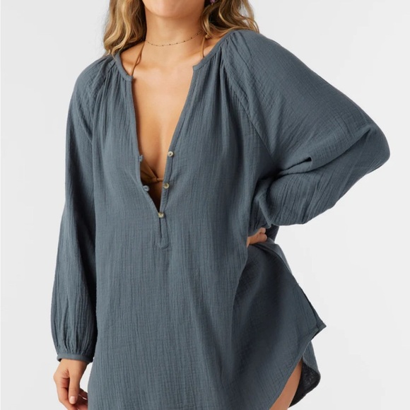 O'Neill Double Gauze Tunic Swim Coverup with Relaxed Fit - Picture 5 of 8